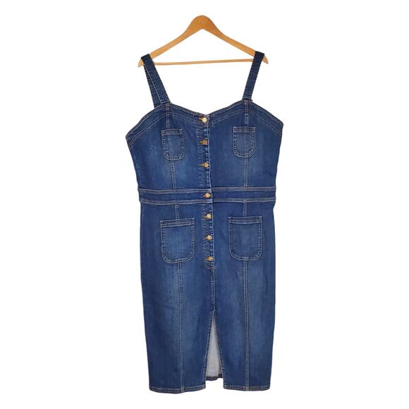 Ramy Brook Dresses & Skirts - Ramy Brook Monica Button Front Midi Dress Medium Wash Denim Blue USA Size 38 New